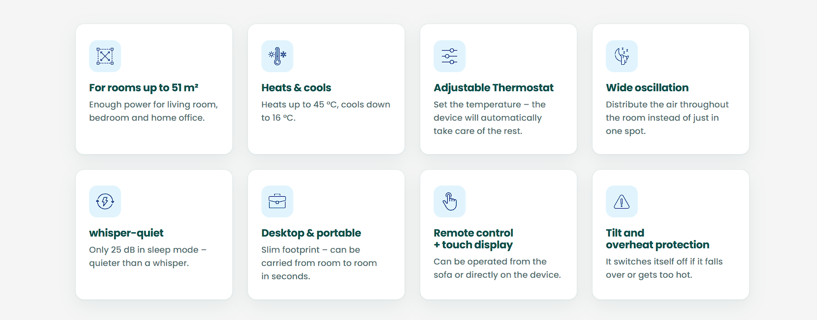 Características do aquecedor LG ComfortPro